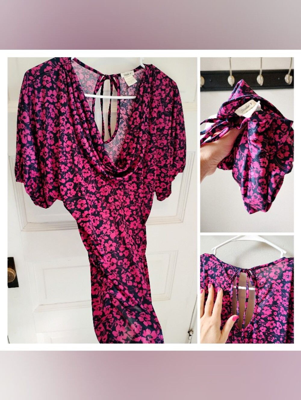 NWT Fushia Fantastic Full Satin Blouse